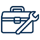 Illustration of a toolbox and wrench
